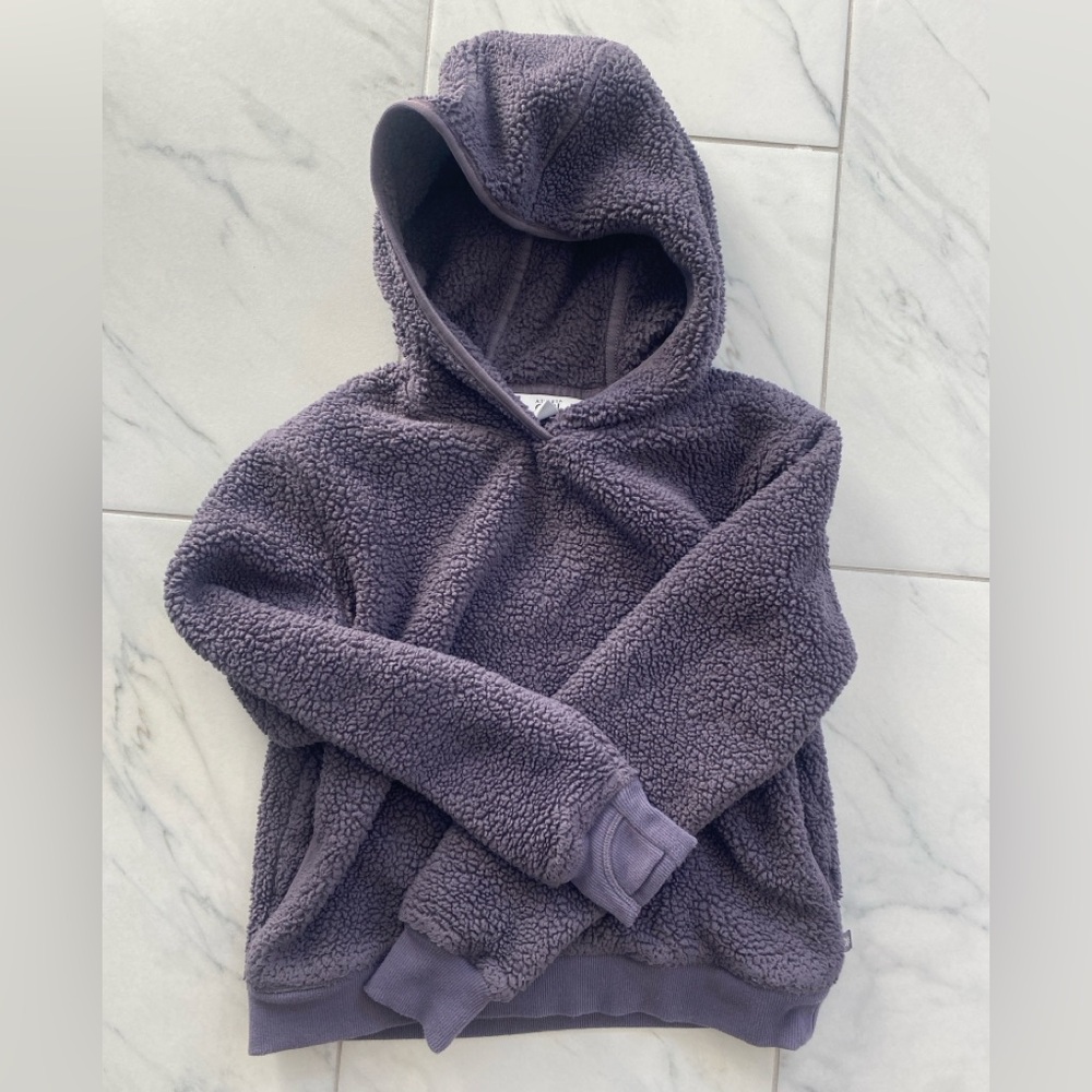 Athleta Girl So Snug Sherpa Hoodie - Dark Purple - Size M
